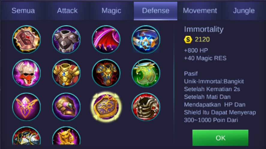 Immortality Mobile Legends