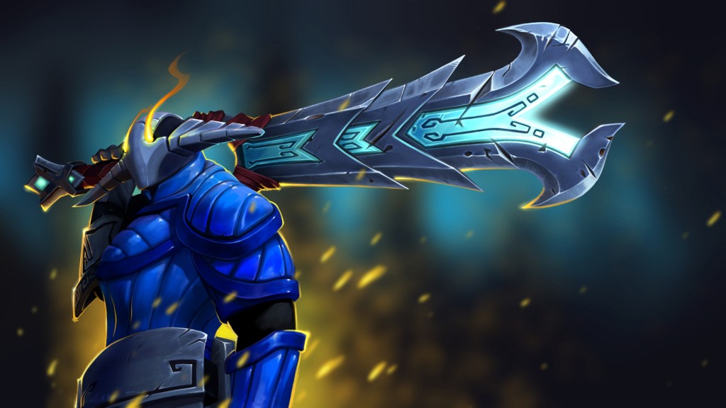 sven with furious rune sword wallpaper