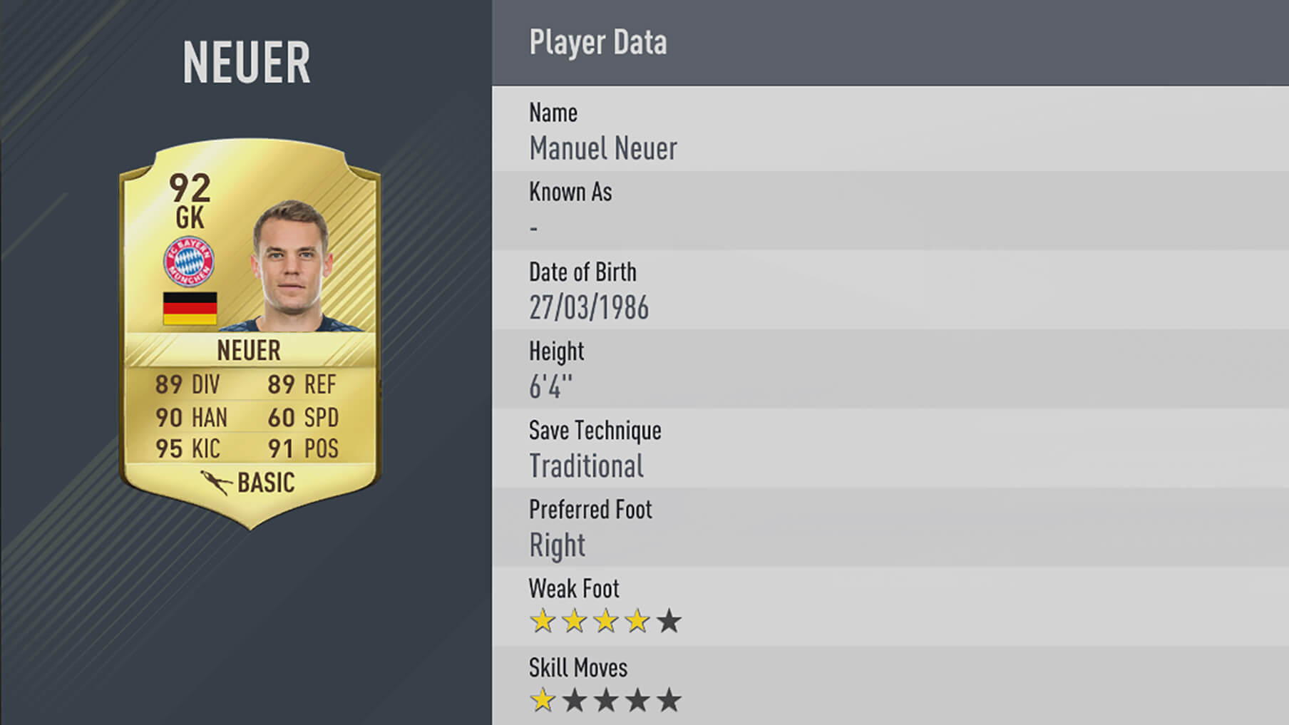 neuer rating fifa17