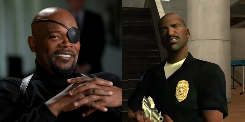 Samuel L. Jackson = Officer Tenpenny (GTA San Andreas) .