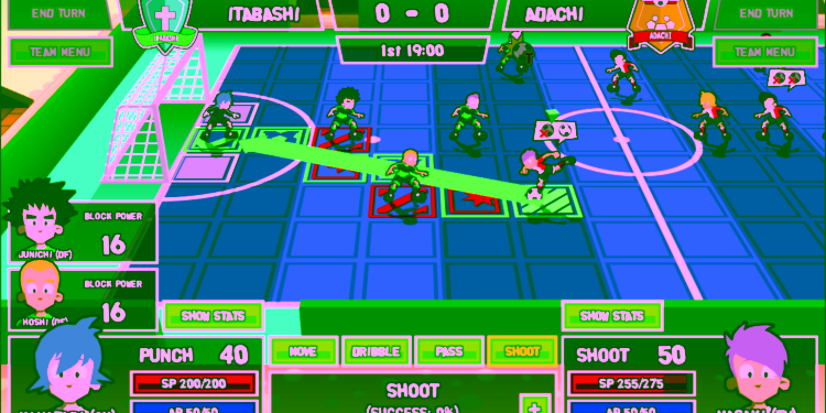 Game Ciptaan Solo Developer "Ganbare! Super Strikers": Game Bola Rasa Tactical RPG 1 ganbare super striker
