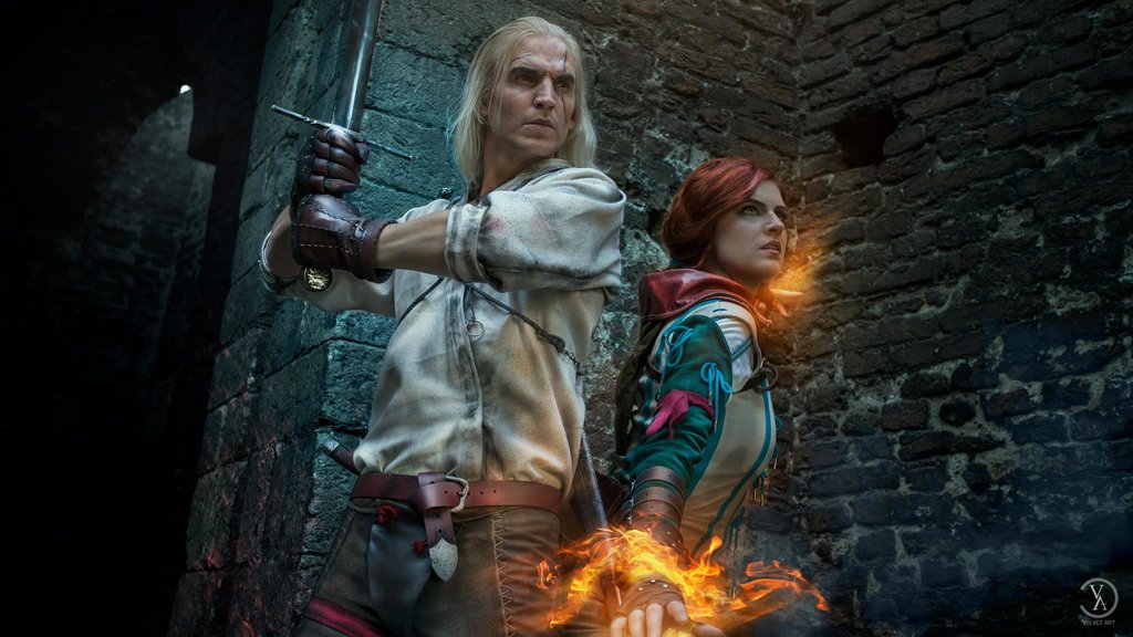the witcher geralt and triss cosplay costumes by rbf productions nl
