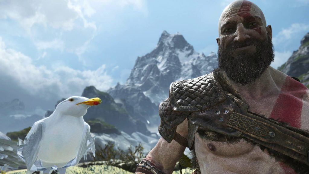 god of war photo mode kratos seagull 1920