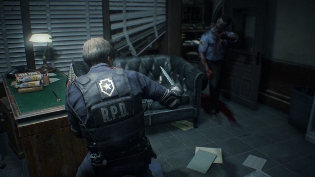 RE 2 remake knife fight