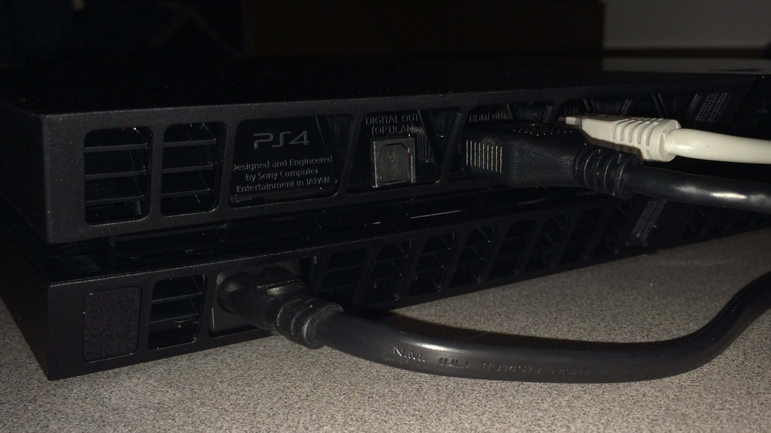 PS4 Connections HDMI Power Ethernet