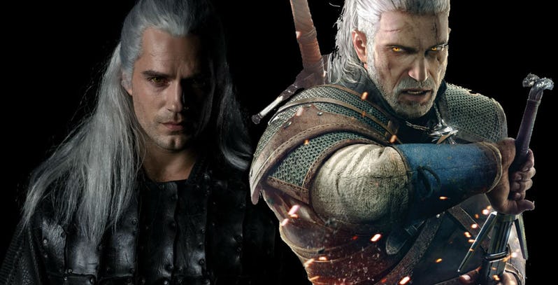 The Witcher Henry Cavill Geralt comparison