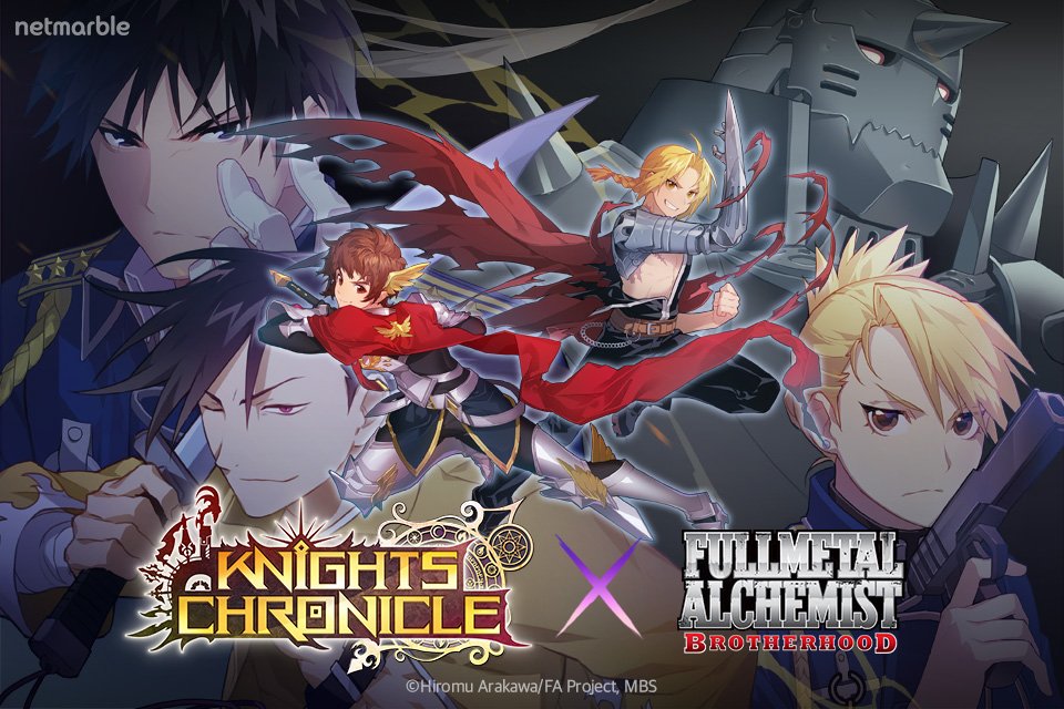 Netmarble Umumkan Kolaborasi Knights Chronicle dan Fullmetal Alchemist