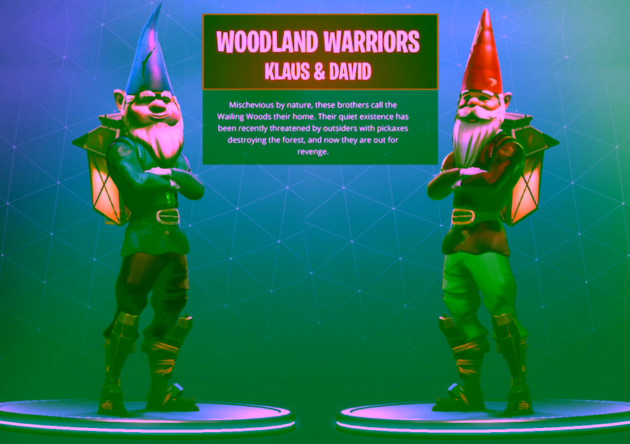 Seorang Fans Fortnite Mengklaim Skin "Grimbles" Terisinspirasi Dari Konsepnya 4 Woodland Warriors concept design fortnite