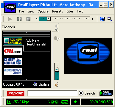 RealPlayer 6.0.6.39 Windows XP