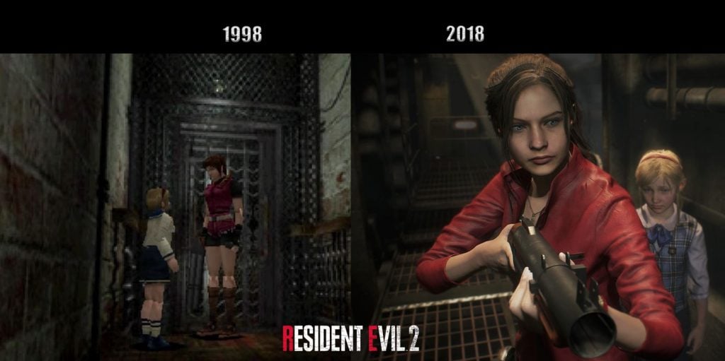 resident evil 2 remake comparison old vs new 4