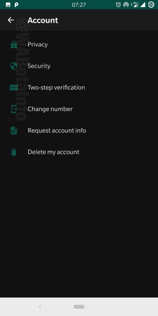DARKMODE ANDROID ACCOUNT SETTINGS