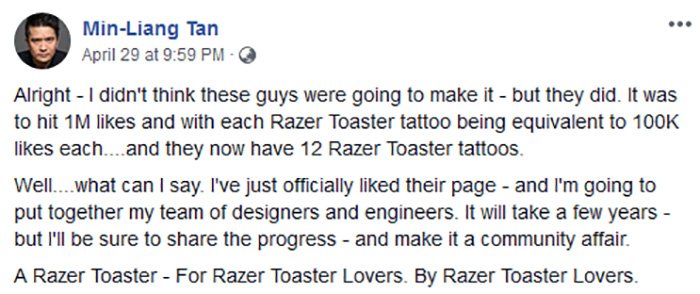 CEO Razer Toaster