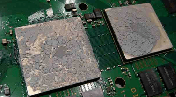 dried thermal paste