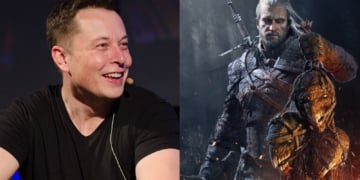elon musk play witcher tesla