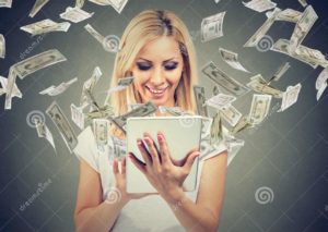 online banking money transfer e commerce concept happy young woman using tablet computer dollar bills flying away screen 102221000 e1580661592442