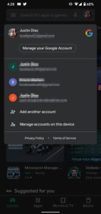 Play Store Account Switcher Material 2