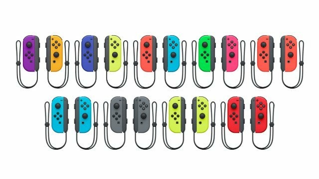 Nintendo Switch Joy Con colors array
