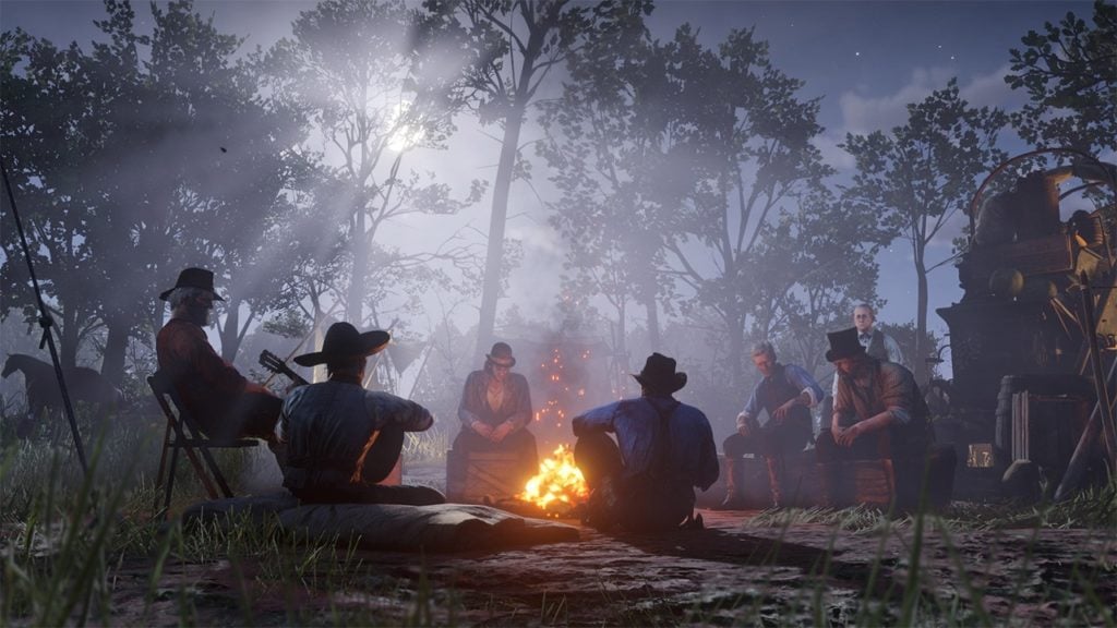red dead camp fire
