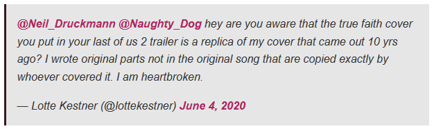 2020 06 06 01 47 57 Naughty Dog Accused Of Copying Music In The Last Of Us Part 2's Latest Trailer 