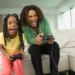 Mom Daughter Playing Video Game