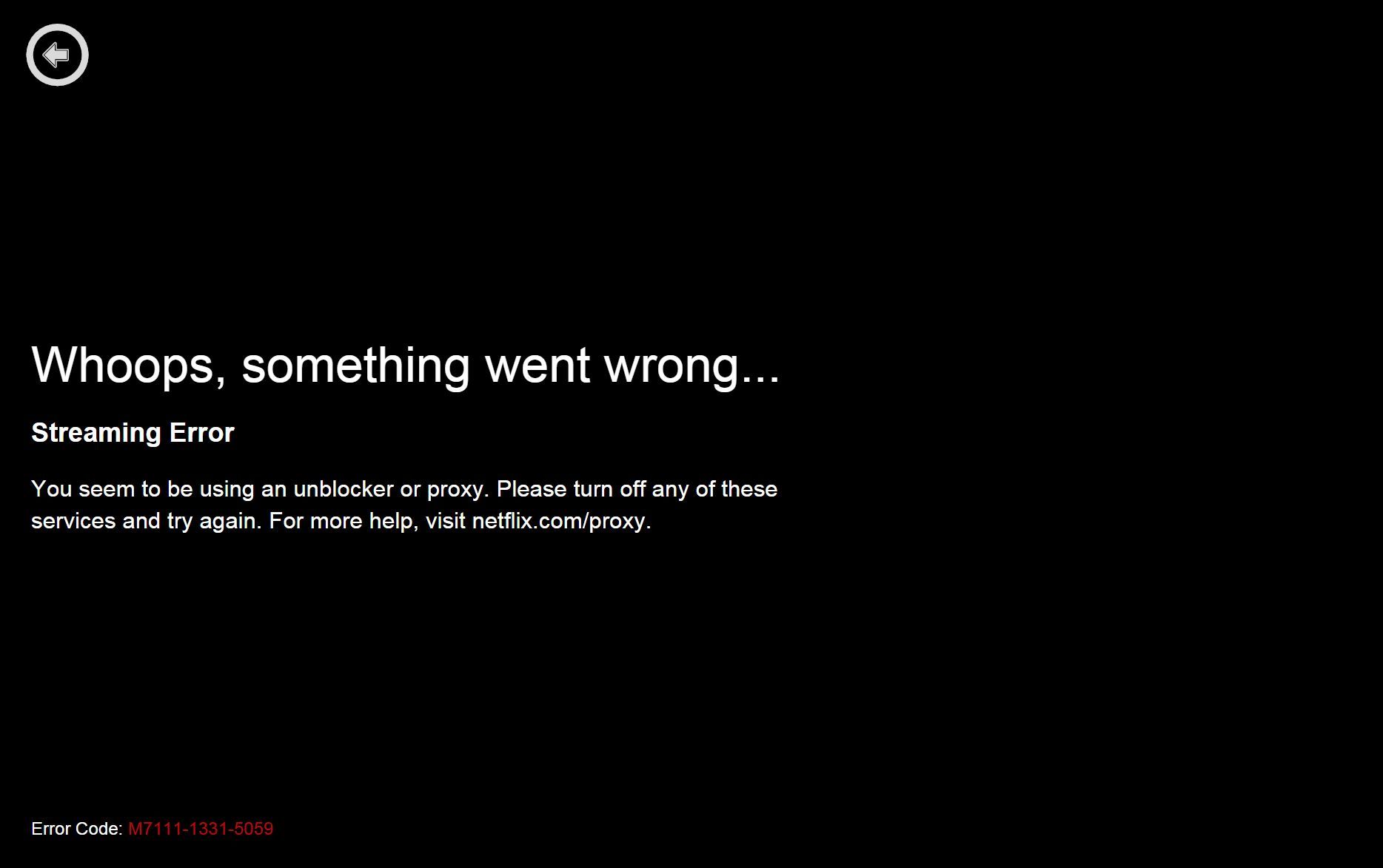 Netflix Error.0