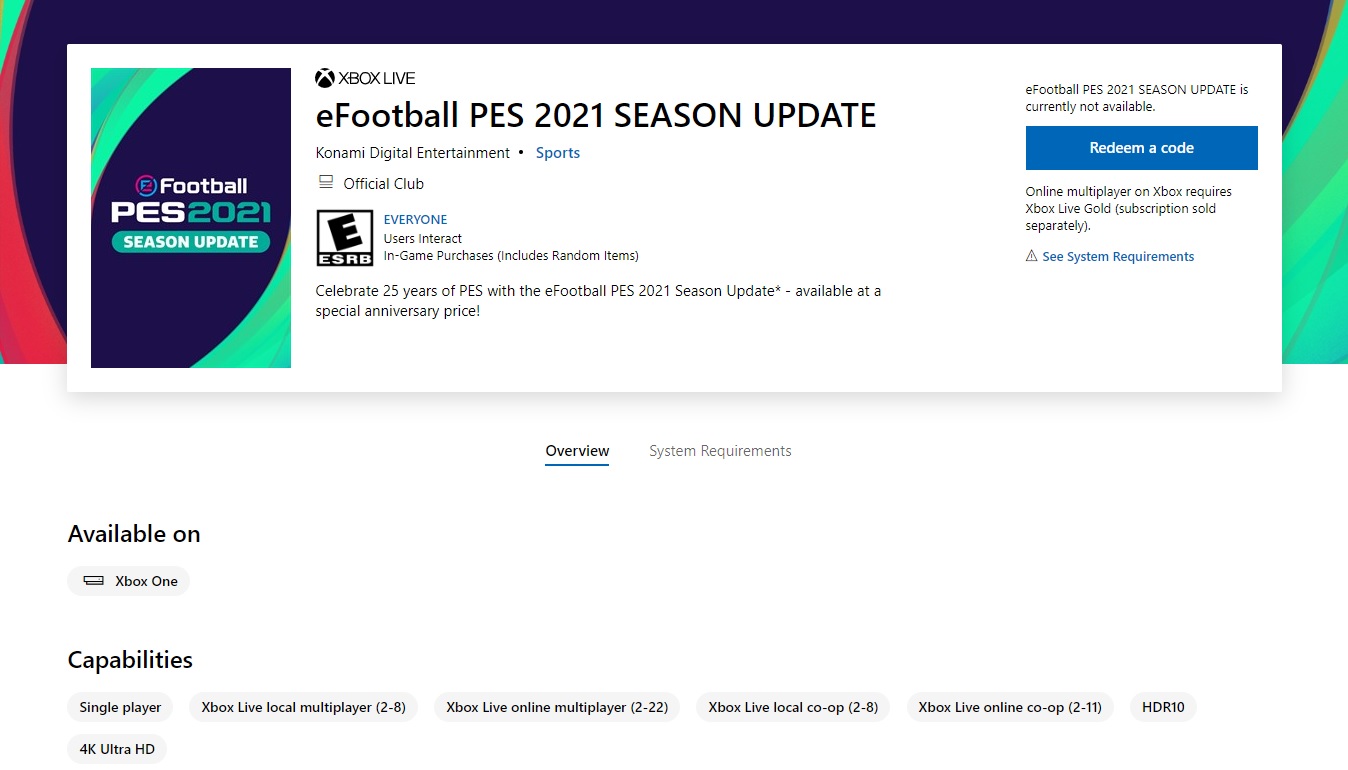 wastefully reality latch Rumor] Berdasarkan Microsoft Store PES 2021 Hanya akan Jadi DLC PES 2020 -  Gamebrott.com