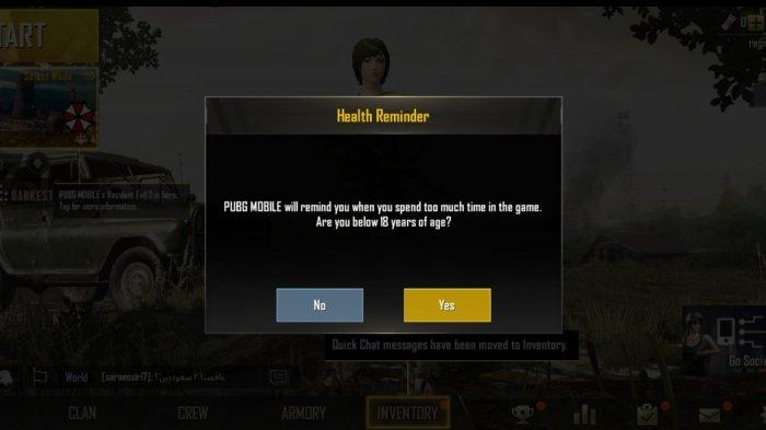 Fitur Healthy Gameplay System Di Pubg Mobile