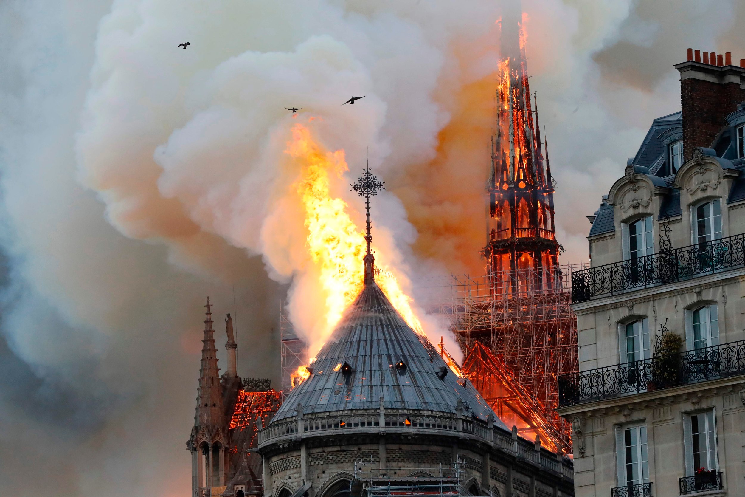 Image: Topshot France Fire Notre Dame