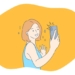 Selfie Smartphone Photograph Vector Illustration Smiling Girl Cartoon Character Making Selfie Smartphone 140689 1646