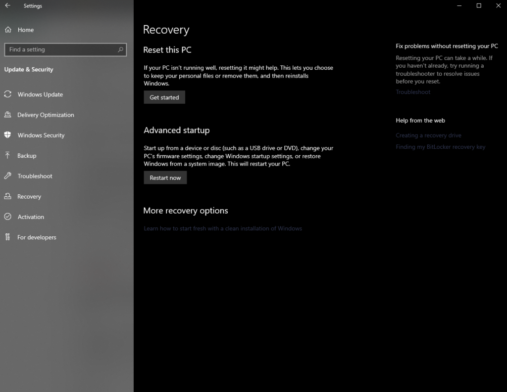 W10 Recover