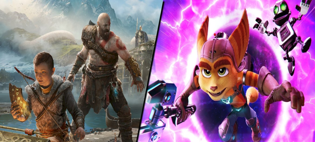 Keren! Developer God of War Membagikan Gambar Kolaborasi Rachet and Clank Bersama Dengan Kratos