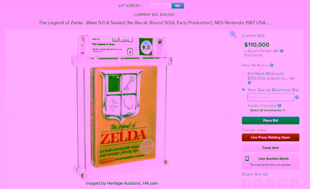 Cartridge The Legend of Zelda