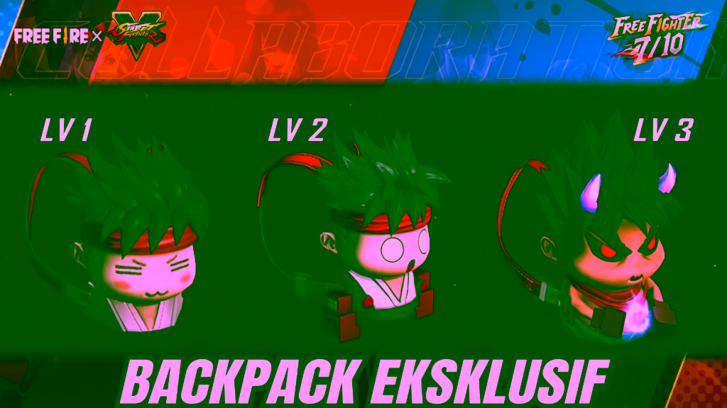 Detail Lengkap Seluruh Item Event Kolaborasi Free Fire x Street Fighter 6 Backpack Ekslusif