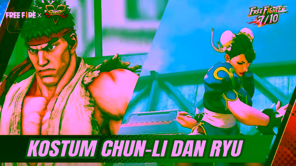 Detail Lengkap Seluruh Item Event Kolaborasi Free Fire x Street Fighter 2 Kostum Ryu Dan Chun Li