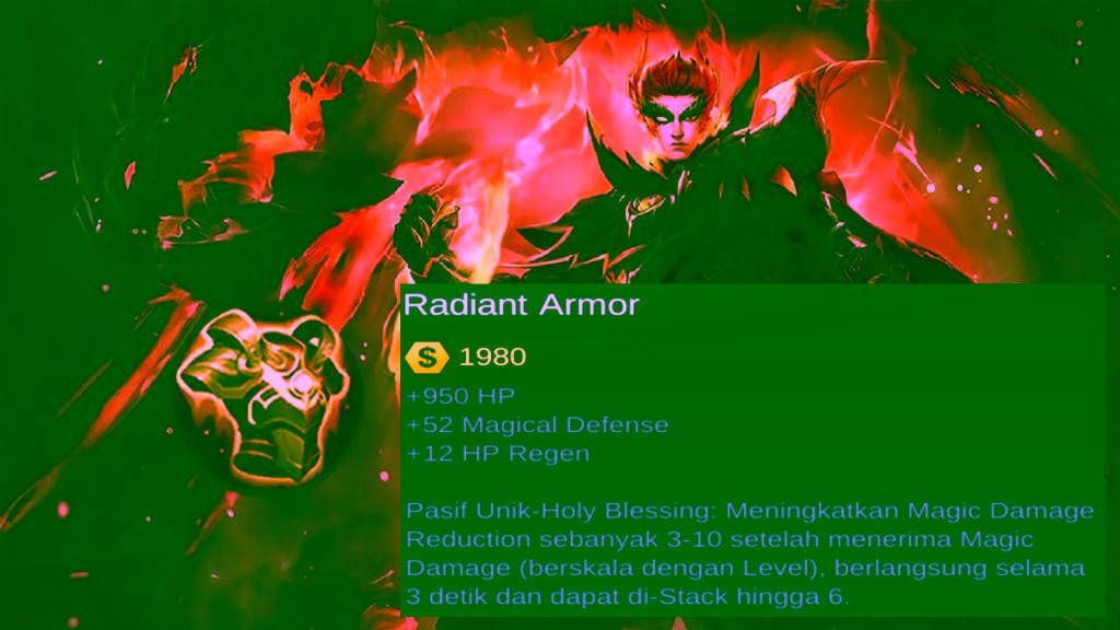 Pasif Unik Radian Armor item magic defense