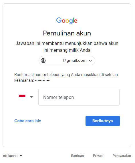 Pass Gmail Nomor 2