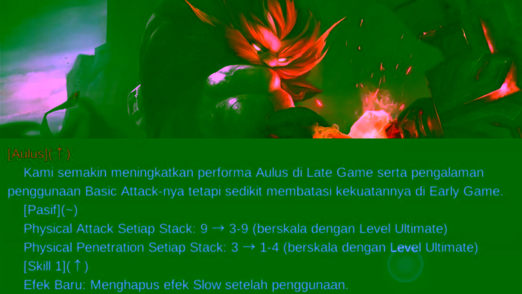 16 Hero yang Dapatkan Buff di Mobile Legends Patch Note 1.6.18 4 buff Aulus patch note 1.6.18