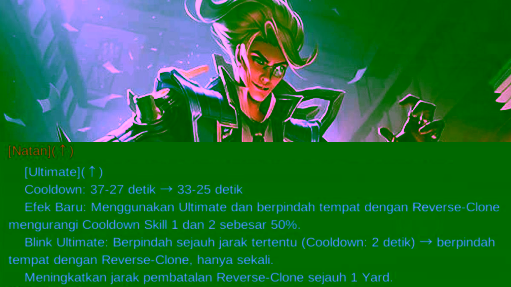 16 Hero yang Dapatkan Buff di Mobile Legends Patch Note 1.6.18 8 buff Natan patch note 1.6.18