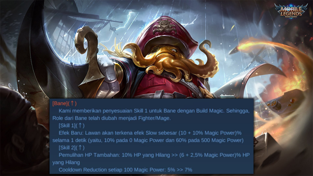 Bane Ml buff Mobile Legends Patch Note 1.6.26