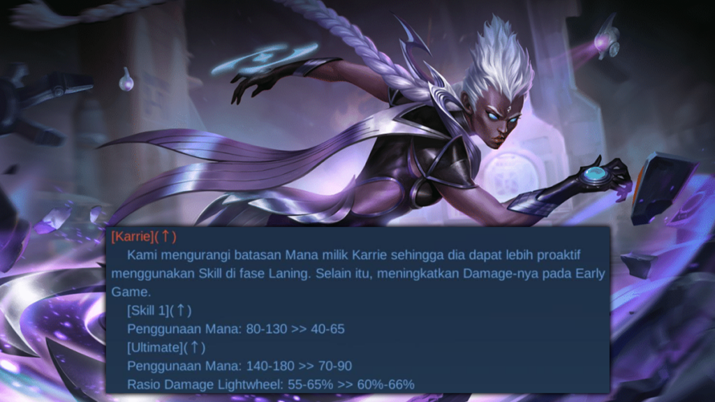 Karrie buff Mobile Legends Patch Note 1.6.26