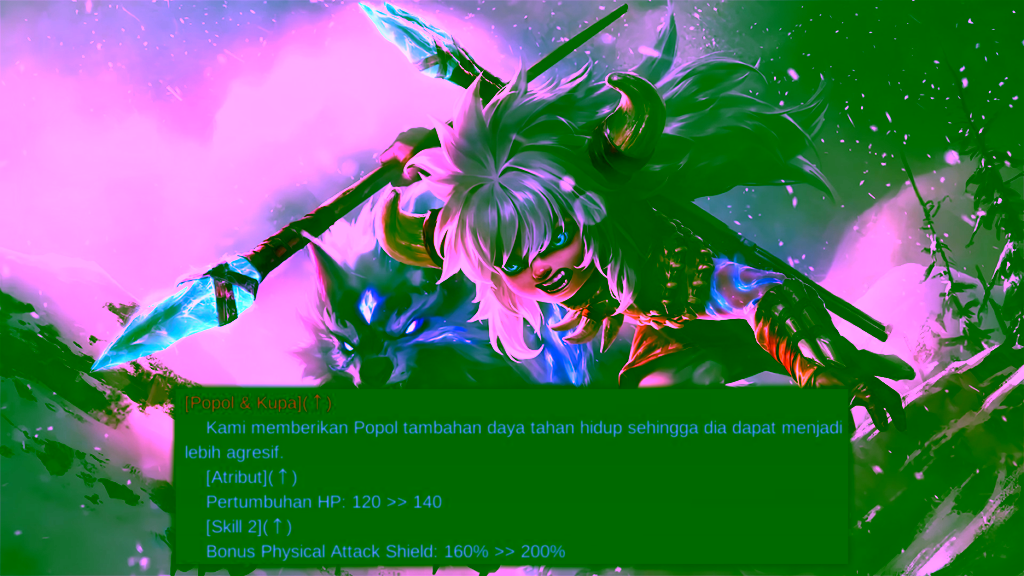 Popol Dan Kupa buff Mobile Legends Patch Note 1.6.26