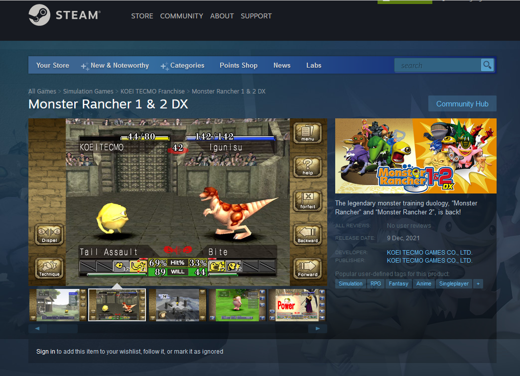 Monster Rancher Steam Monster Rancher 1 dan 2 DX Juga akan Rilis di Steam