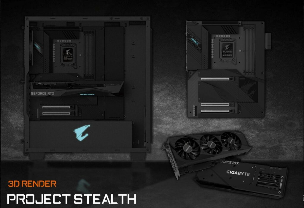 Gigabyte AORUS Project Stealth Easier PC Cable Managment Renders 1