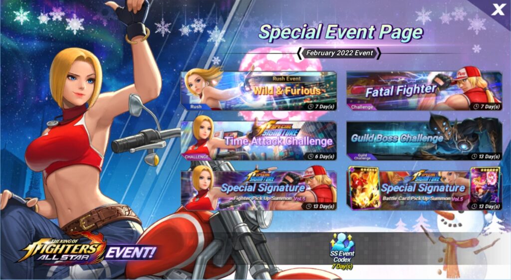 Special Event Page KOF ALL STAR