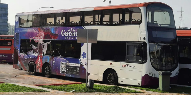 Kreatif, Bus di Singapura ini Dipasang Iklan Genshin Impact