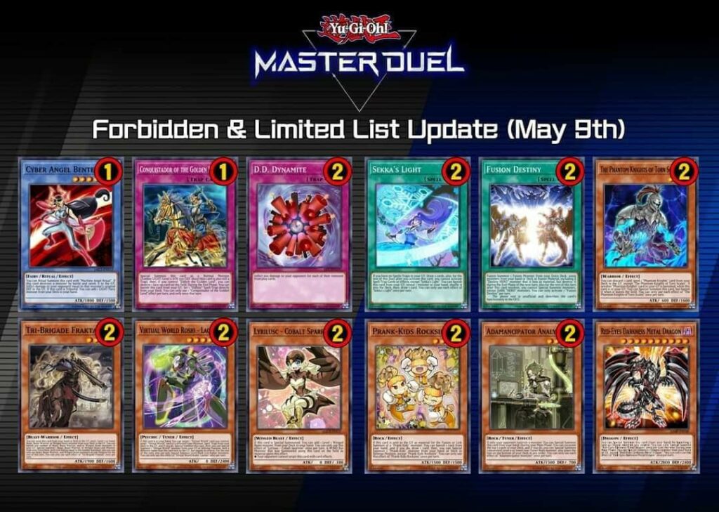 Banlist YuGiOh Master Duel Terbaru Bulan Mei 2022!