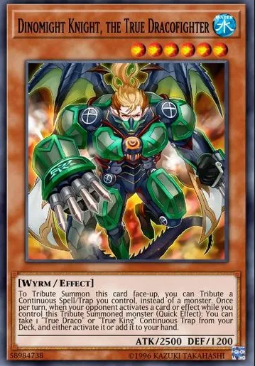 Dinomight Knight The True Dracofighter Yu Gi Oh