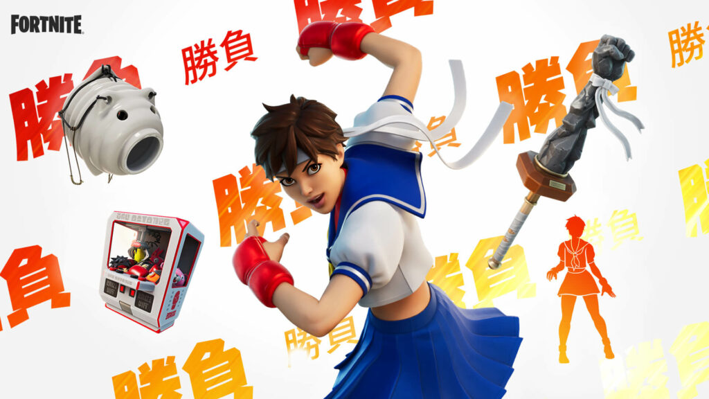 Fortnite Street Fighter Sakura Outfit And Accessories 1920x1080 E15aae892717