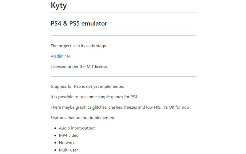 Emulator Kyty