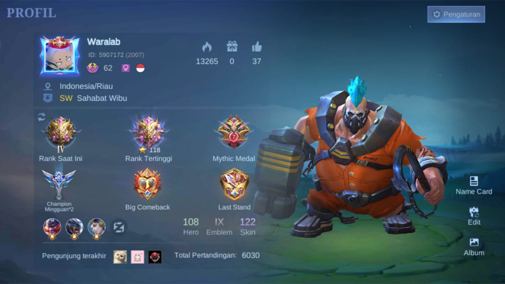 Cara Tampilkan Hero di Profil Mobile Legends